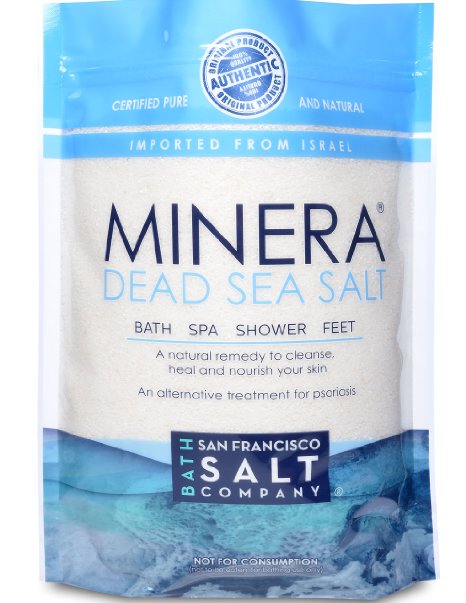 Minera Dead Sea Salt, 20lbs Fine. 100% Pure and Certified. Natural treatment for psoriasis, eczema, acne and more