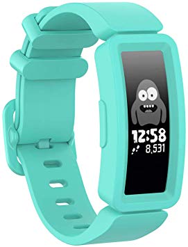 GVFM Compatible with Fitbit Ace 2 Bands for Kids 6 , Soft Silicone Bracelet Accessories Sport Strap Boys Girls Wristbands Compatible for Fitbit Inspire HR & Ace 2 (Lake Blue)