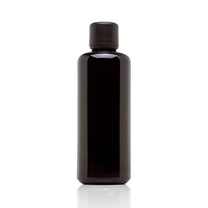 Infinity Jars 100 Ml (3.4 Oz) Black Ultraviolet Glass Essential Oil Bottle w/ Euro Dropper Cap