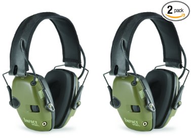 Howard Leight by Honeywell R-01526-PK2 2-Pack Impact Sport Sound Amplification Electronic Earmuff, Classic Green (R-01526-PK2), , Classic Green