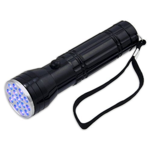 Urparcel Professional UV Inspection Flashlight 380-385nm - 16 Ultraviolet LED