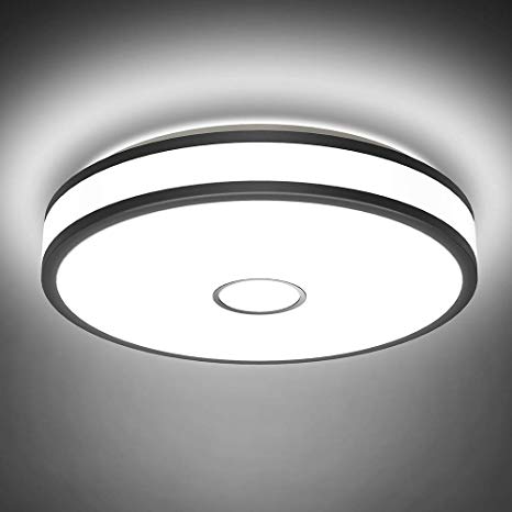 Onforu 32W LED Flush Mount Ceiling Lights, 2800lm Bedroom Ceiling Lamp, IP65 Waterproof Round Surface Bathroom Ceiling Light Fixture, 5000K Daylight White 300W Equivalent for Hallway, Kitchen, Balcony