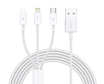 Marchpower VAR-NI 3 in 1 Multiple Pin Charging Cable, USB to Type-C/Micro USB/Lightning Cable, Compatible with Vivo, Oppo, iPhone & Other Smartphones,iPad,iPad Pro & many more Devices By Royal Sine