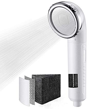 miniwell Filtered Shower Head Water Filter L750 - Shower filter- Hand-Held Showerhead- Fluoride & Chlorine Shower Filter – Softens Hard Water – Increases Water Pressure While Saving Water
