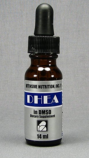 DHEA in DMSO, sublingual liquid supplement 99.9% high purity DHEA 5mg per drop