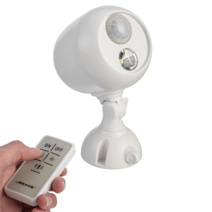 Mr Beams MB370 Wireless LED Remote Control Spotlight with Motion Sensor and Photocell 140 Lumens White