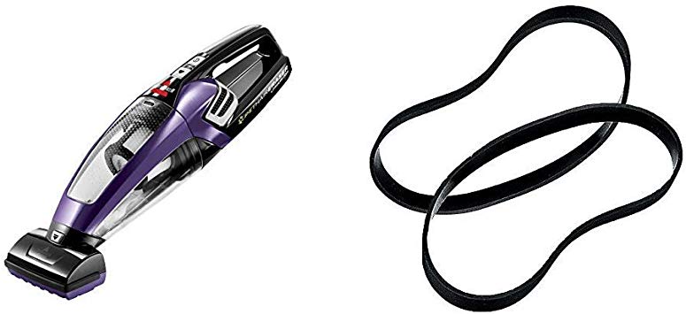 BISSELL Pet Hair Eraser Lithium Ion Cordless Hand Vacuum, Purple &  Style 7/9/10 Replacement Belts, 2-pack