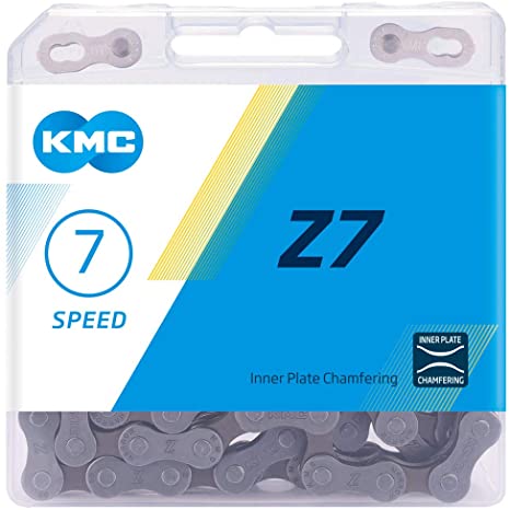 KMC Unisex's Z7 Chain, Grey/Brown, 114 Link