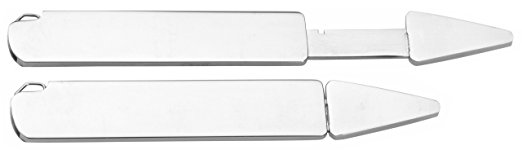 Expandable Metal Collar Stays, From 2.25"-2.9" Long. 6 Position Adjustment (2 Pack of 2)