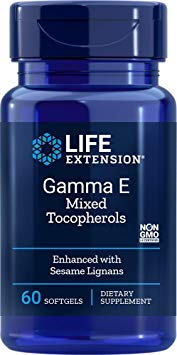 Life Extension Gamma E Tocopherol with Sesame Lignans Softgels, 60 Count