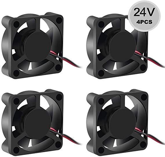 Dorhea 30x30x10mm 12V Fan DC Brushless Cooling Fan 3010 DC 12V Compatible with 3D Printer Extruder Hotend V6 V5 CPU Ardu ino Humidifier 2Pin (4 PCS)