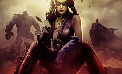 Harley Quinn Batman Arkham City Fabric Cloth Rolled Wall Poster Print -- Size: (40" x 24" / 21" x 13")