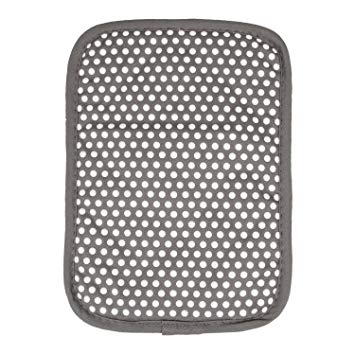RITZ Royale Reversible Non-Slip Grip Silicone Dot Cotton Twill Pot Holder, Graphite Grey