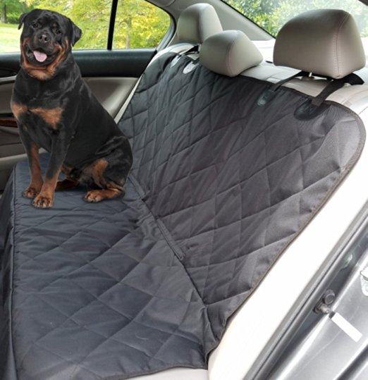 Pet Seat Cover for Dogs Deluxe Heavy Duty Quilted Waterproof Non Slip Hammock Option Machine Washable for Cars Trucks SUV's