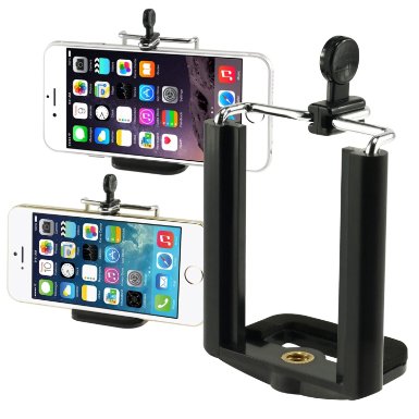 Insten Camera Stand Clip Bracket Holder Monopod Tripod Mount Adapter For Cell phone iPhone 6  6 Plus  5  5S Samsung Galaxy S4  S4 Active  Note 3 N9000 Black