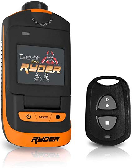 Ryder Sports HD Action Camera - 1080P Mini Camcorder 16 MP Anti Shaking Cam 1.5" Screen USB SD Card HDMI Battery - Waterproof Case USB Cable Remote Handlebar Helmet Mount - GearPro GDV785OR (Orange)