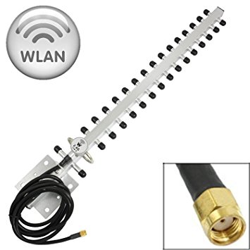 1.5M 2.4GHz 25DBI High Gain Yagi WLAN WiFi Wireless Directional Antenna Booster With RP-SMA Connector For Wireless Network Router Reapter USB Adapter IP Camera