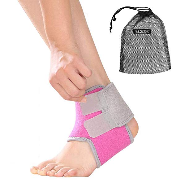 Qchomee Girls Boys Ankle Support Brace Compression Ankle Strap Immobilization Foot Wrap for Sprain Arthritis Pain Relief, Tendon Injury Recovery Re-Injury Protection