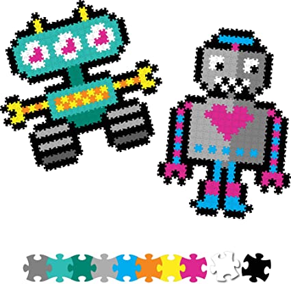 Fat Brain Toys Jixelz 700 pc Set - Roving Robots Arts & Crafts for Ages 6 to 12