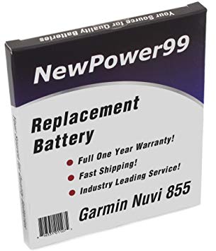 Garmin Nuvi 855 Battery with Free Screen Cleaning Cloth