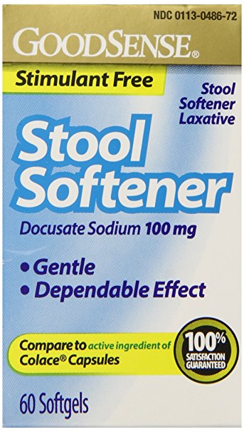 GoodSense Stool Softener Softgels, 100mg, 60 Count