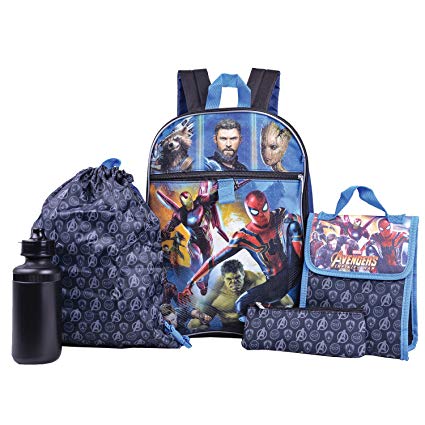 Marvel Avengers Backpack Combo Set - Marvel Avengers 5 Piece Backpack School Set