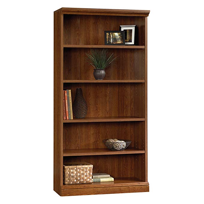 Sauder 101785 Camden County Library, L: 35.98" x W: 13.90" x H: 72.48", Planked Cherry finish