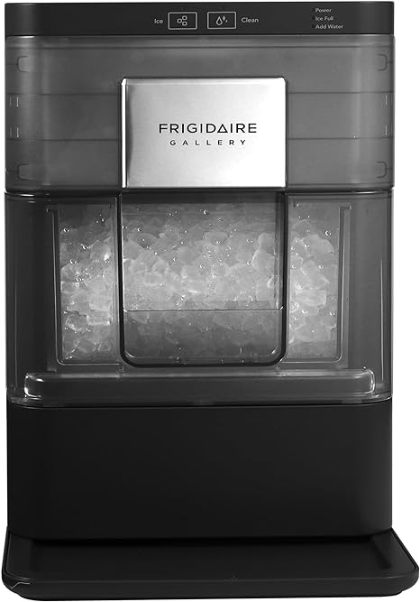 FRIGIDAIRE Gallery Countertop Crunchy Chewable Nugget Ice Maker, 44lbs per Day, Auto Self Cleaning, 2.0 Gen, Black