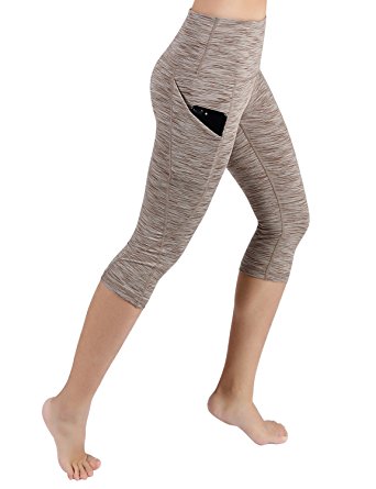 ODODOS High Waist Out Pocket Yoga Pants Tummy Control Workout Running 4 Way Stretch Yoga Leggings