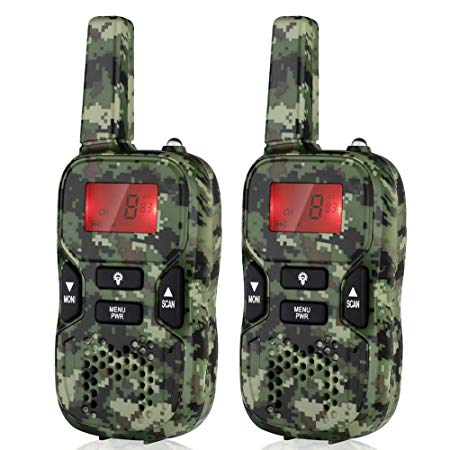 Camkiy Camouflage Walkie Talkies for Kids, Birthday Presents Christmas Xmas Gifts Toy Stocking Stuffers Fillers Gifts, Toys for 3-10 Year Old Boys