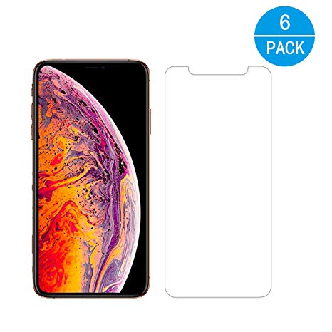 Ailun Screen Protector Compatible iPhone X/Xs [6-Pack],5.8 inch 3D Touch Compatible,HD PET,Ultra Clear,Anti-Scratch,Fingerprint&Oil Stain Coating,Case Friendly