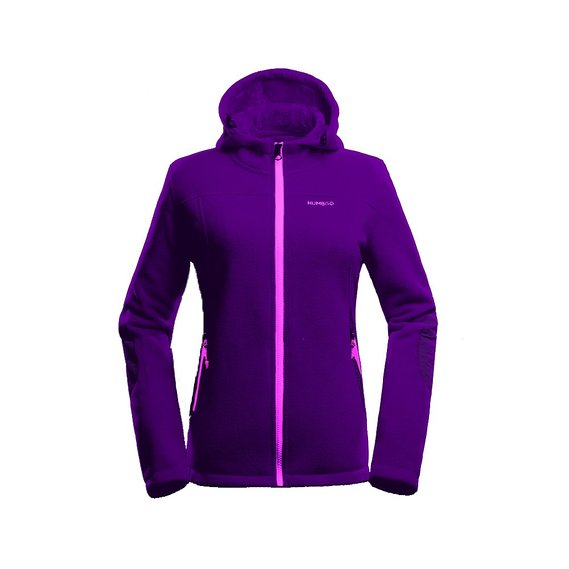 OutdoorMaster HUMBGO Womens Water and Stain Repellent Fleece Jacket with Ultra Soft Plush Lining Optional Hoodie Purple HoodieSize M