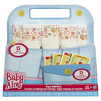 Baby Alive Doll Food and Diapers Super Refill Pack - 30 pieces