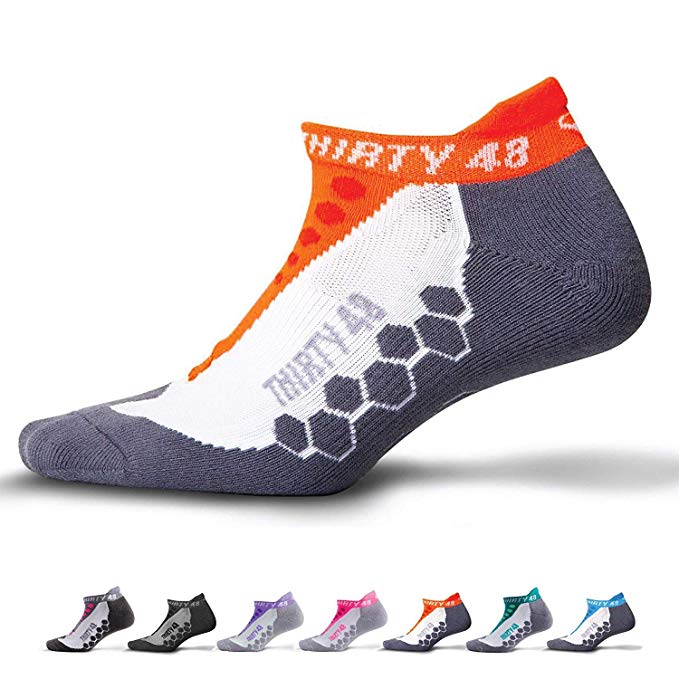 Thirty 48 Running Socks for Men and Women by Features Coolmax Fabric That Keeps Feet Cool & Dry - 1 Pair, 3 Pair, or 6 Pair