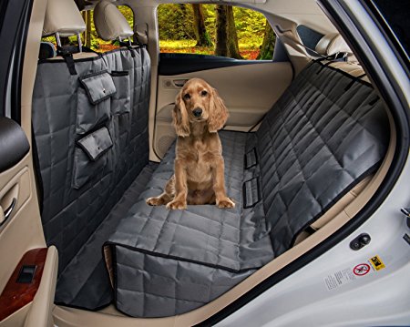 Homeyone Total Coverage Waterproof Dog Pet Travel Back Seat Cover Pad