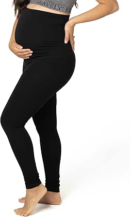 Kindred Bravely High Waist Maternity & Postpartum Leggings | Lightweight Over The Belly Cotton Leggings