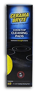 Cerama Bryte - Ceramic Cooktop Cleaning Pads, Great on Stubborn Stains - 10-Pack