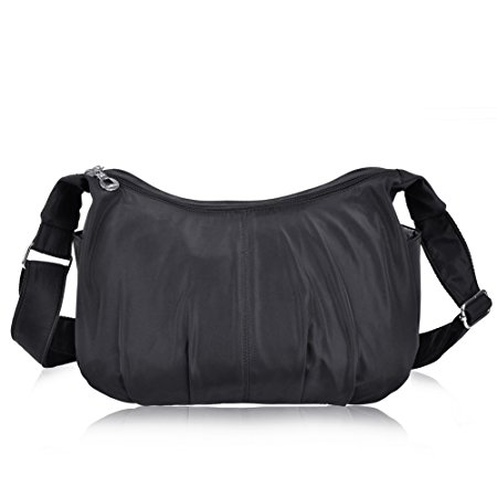 Vbiger Multi Pocket Casual Handbag Travel Bag Messenger Cross Body Bag (Black 2)