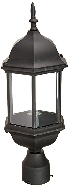Designers Fountain 2976-BK Devonshire Outdoor Post Lanterns, 20 inch, Black