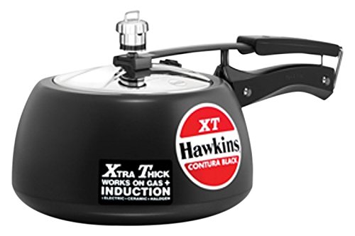 Hawkins Contura Hard Anodized Induction Compatible Extra Thick Base Pressure Cooker, Black, 5L