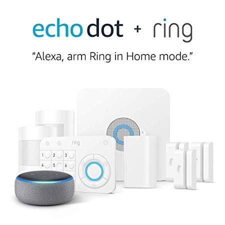 Ring Alarm 8 Piece Kit   Echo Dot (3rd Gen), Works with Alexa