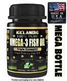 Omega 3 Fish OIL Pills - Full 3 Month Supply 9733 TRIPLE STRENGTH STRONGEST FORMULA GUARANTEED 9733 Pure Icelandic Omega 3 Fish Oil Pills Mega Bottle Sourced From Icelandic Waters - Extra Strength Pure Omega 3 Fish Oil Supplements 1480mg Omega 3 Fatty Acids Per Serving - 860 EPA  430 DHA  190mg Other Omega 3sOmega 3 Fish Oil Supplements Supports Healthy Hair Skin Nails Heart and Brain Function Weight Loss and Well Being