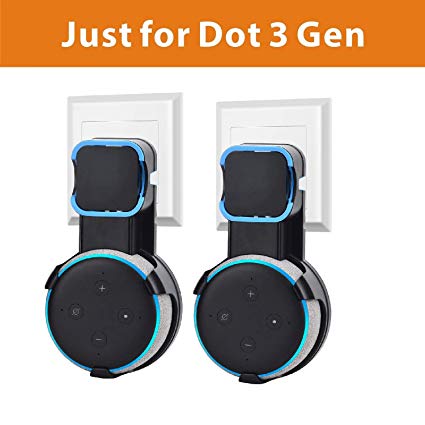 Dot Hanger 3rd Gen Mount Holder for Smart Home Speaker 3rd Gen by Cinolink [Black - 2 Pack]