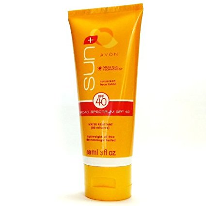 Avon Sun  Sunscreen Face Lotion Broad Spectrum SPF 40 - 3 Oz.