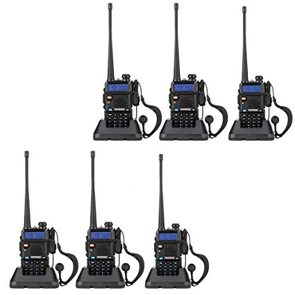 BaoFeng UV-5R Dual Band Walkie Talkie VHF UHF Two Way Radio (6 Pack)