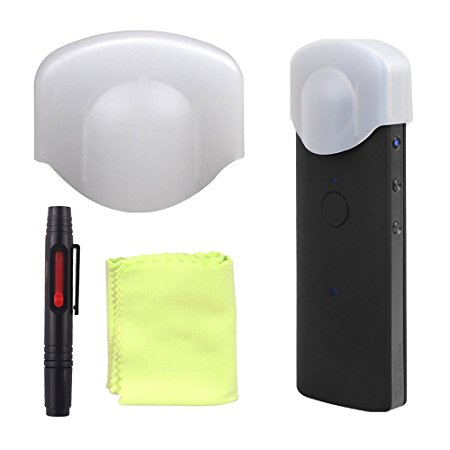 Koroao 360 Camera Lens Cap Cover with Cleaning Pen Kit, Plastic Lens Cover for Ricoh Theta S 360 Camera ONLY