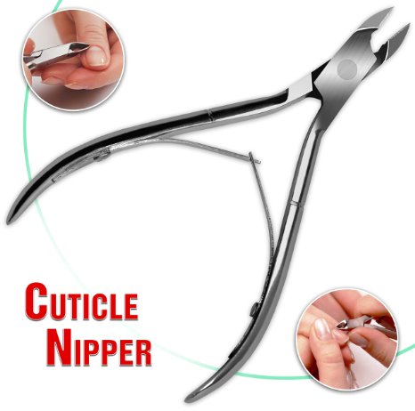 Cuticle Nipper Full Jaw - Professional Grade Stainless Cuticle Cutter By Utopia Care