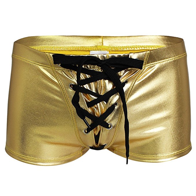 YiZYiF Men's Underwear Boxer Briefs Wetlook Shorts Underpants