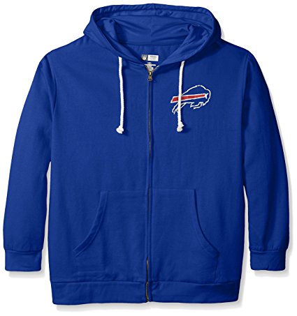 NFL Women's Full Zip Fleece Hood with Distressed Logo Print
