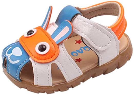 LNGRY Toddler Baby Boy Summer Shoes with Flashing Lights Sandals Cartoon Shoes